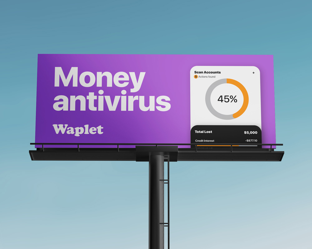 Waplet billboard: &lsquo;Money antivirus&rsquo;